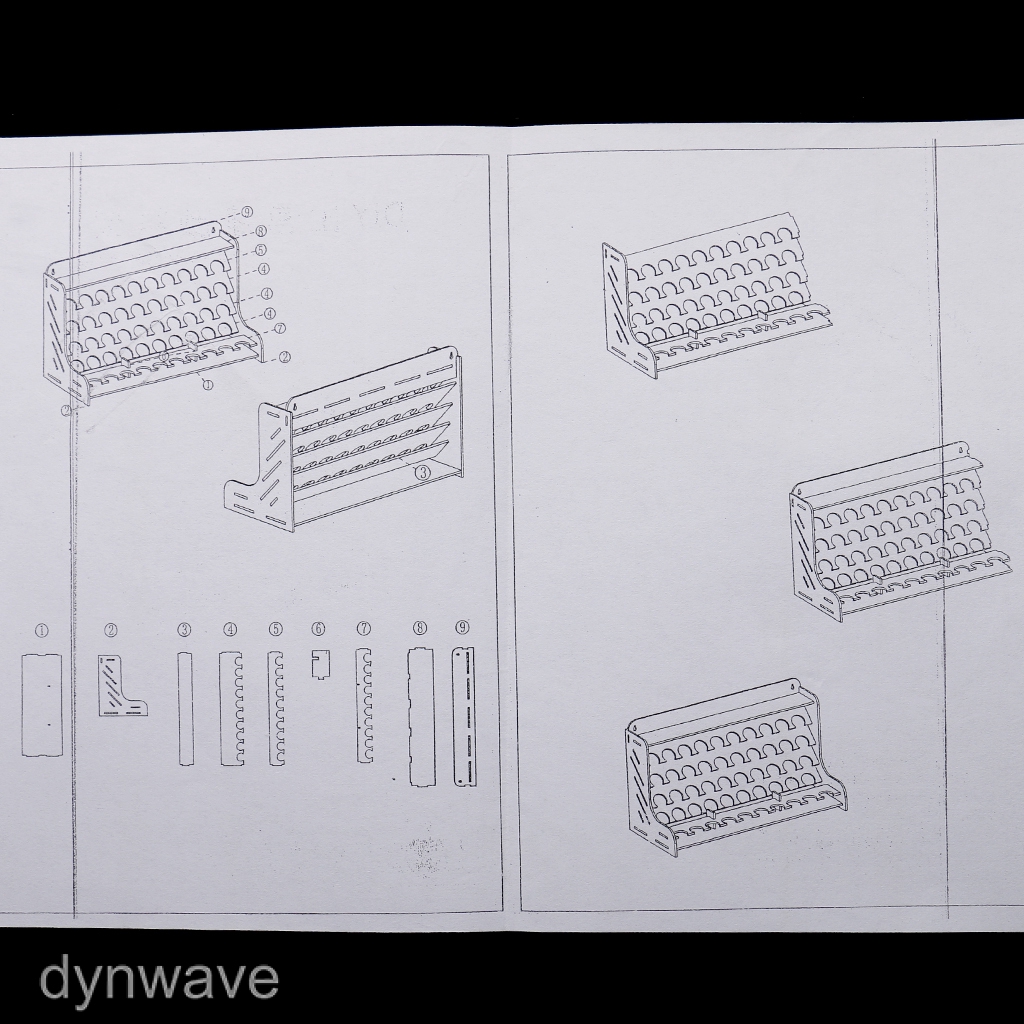 Giá Đỡ Lọ Màu Sơn Bằng Gỗ Tiện Dụng
