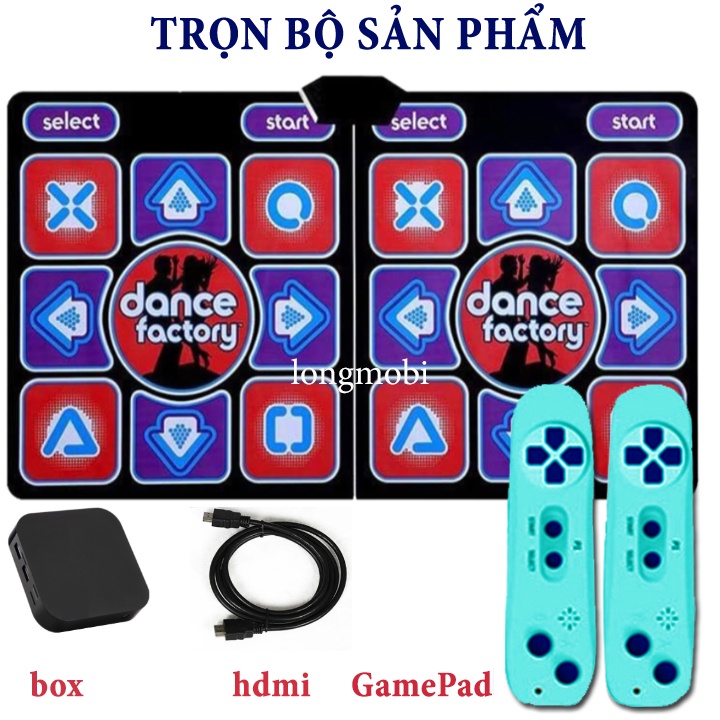 Thảm nhảy thông minh Audition HDMI, 2 tay cầm không dây, Hỗ Trợ Game Vận Động Moden Mới Nhất