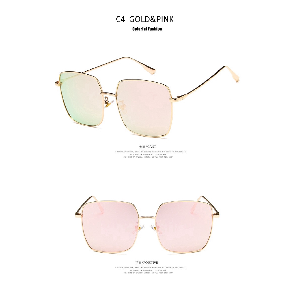 Kính mát nữ gọng vuông SAMJUNE phong cách retro