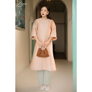 Áo dài cách tân An Chi có size cho mẹ bầu trước, trong và sau sinh thiết kế của LAMME