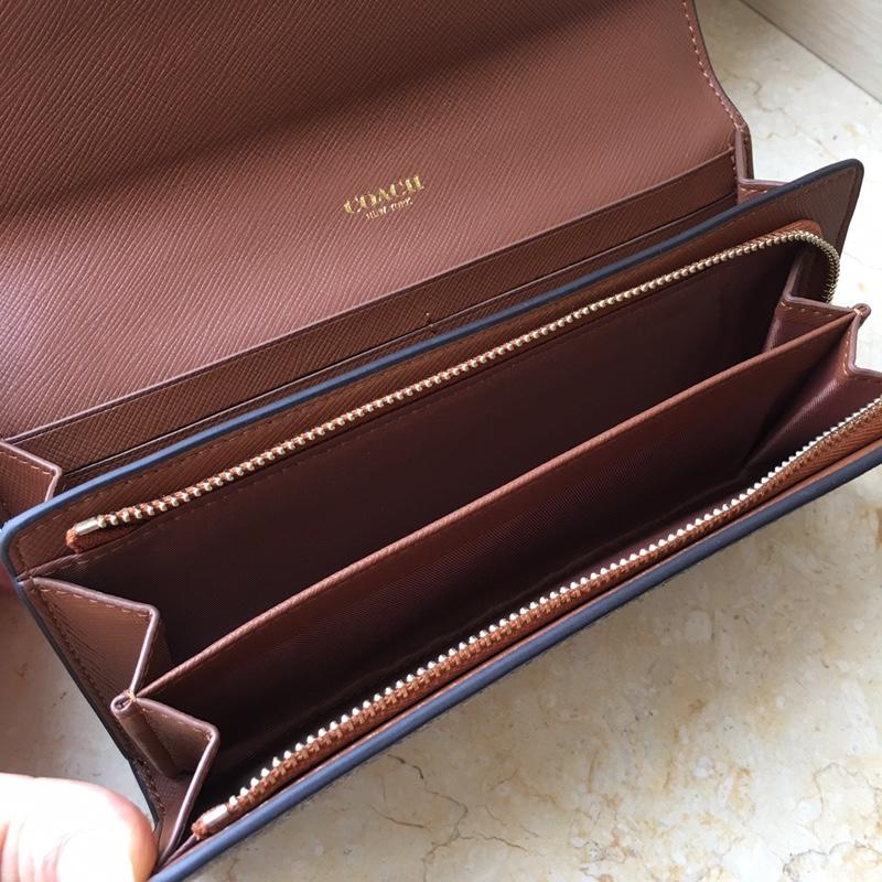 Ví Coach đích thực /  ví nữ /Ví nữ hàng đầu cổ điển/ ví dài / ví đựng thẻF54022 /