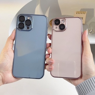 Ốp Điện Thoại Silicon Trong Suốt Khung Vuông Sang Trọng Cho compatible for Iphone15 Pro Max 14  13 Pro Max 12 Pro Max 11 Pro Max Mini X XR Xs Max 7 8 Plus Se 2020