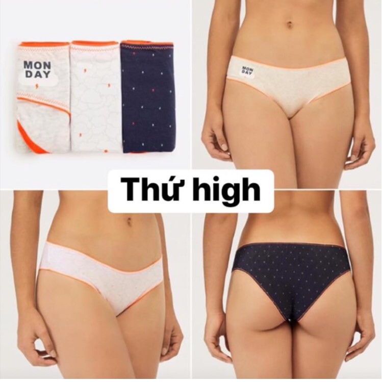 Set 3 quần lót cotton Oysho