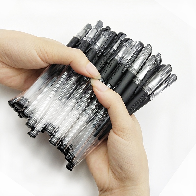 Bút Bi Mực Đen Ngòi 0.5Mm Vỏ Trong Suốt