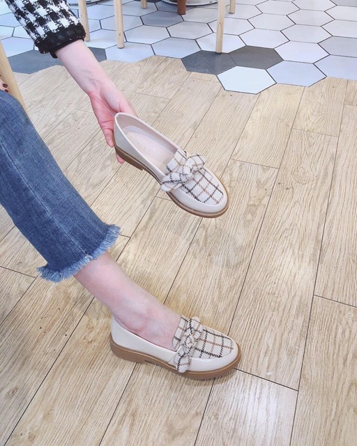 Giày lười Moka nơ thắt cực xinh | BigBuy360 - bigbuy360.vn