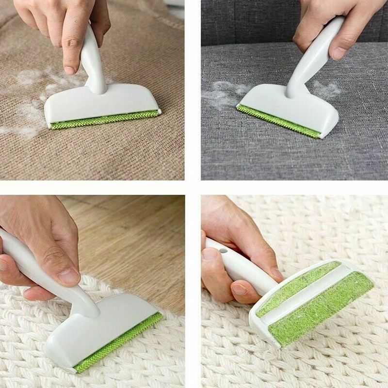Bàn chải dọn lông thú cưng có tay cầm vệ sinh nhà ở tiện lợi