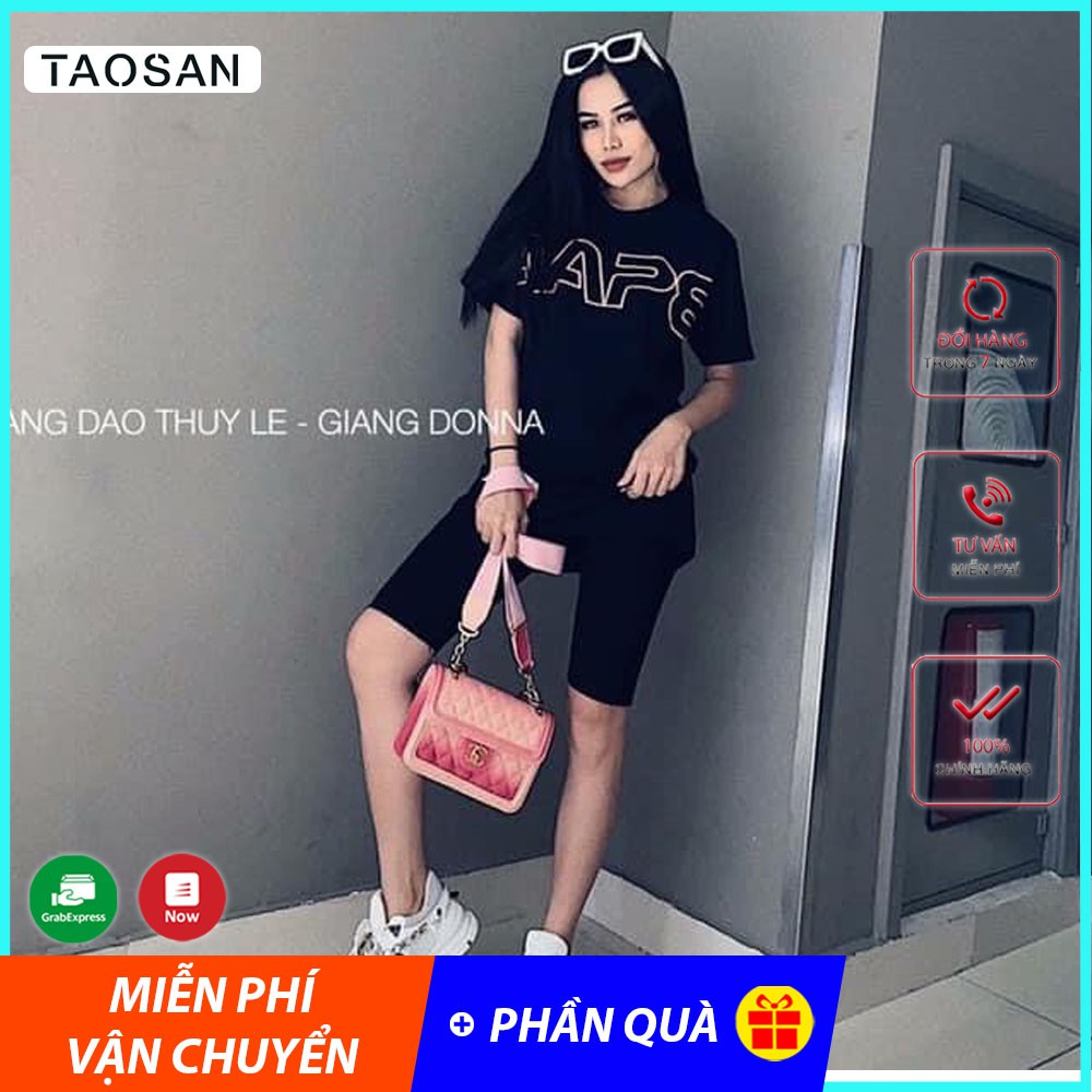 Quần legging đùi nâng mông lửng gọn đùi dáng ngắn/ngố phù hợp quan tập gym nữ/yoga, chất cotton co giãn bigsize Taosan | BigBuy360 - bigbuy360.vn