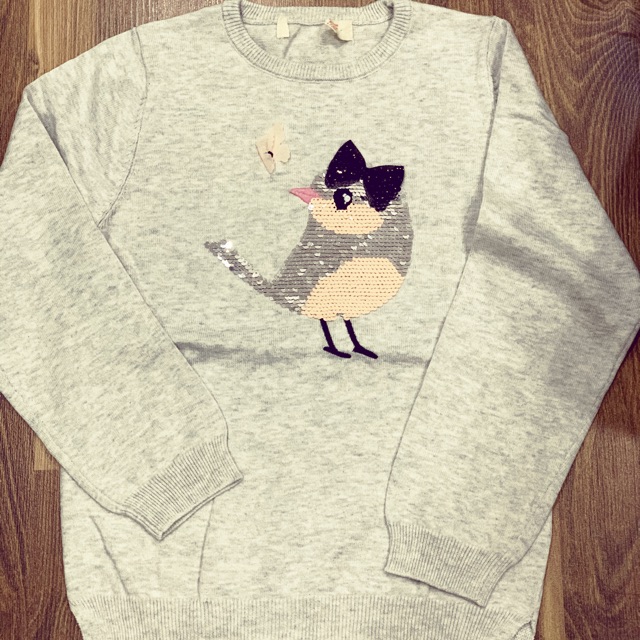 Áo kim sa lật bé gái Hm