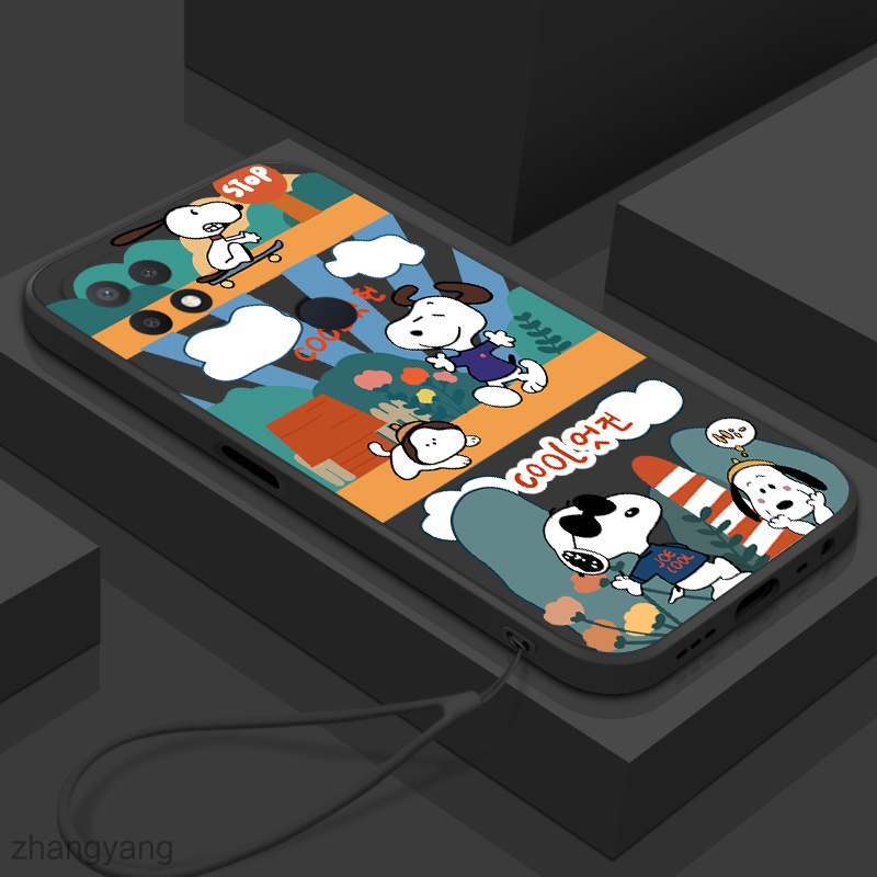 Ốp Điện Thoại Silicon In Hình Snoopy Dễ Thương Cho oppo a15s a15