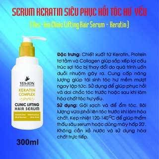 SERUM KERATIN SIÊU PHỤC HỒI TÓC HƯ YẾU 300ML - SK300