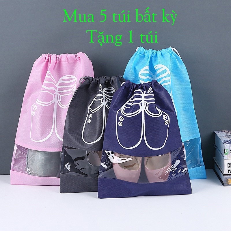 Túi đựng giày dép vài dù dây rút chống bụi bỏ Vali du lịch
