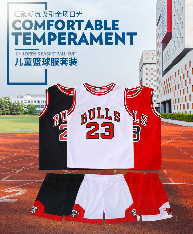 Bộ Đồng Phục Chơi Bóng Rổ Sát Nách Thời Trang Mùa Hè 2020 Cho Bé 0-12 Tuổi