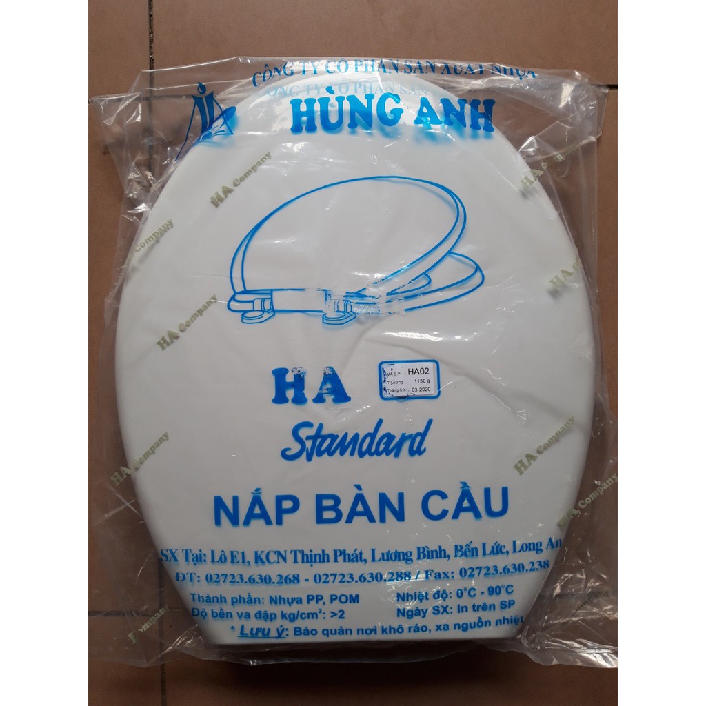 Nắp bồn cầu nhà vệ sinh HA02 Hùng Anh