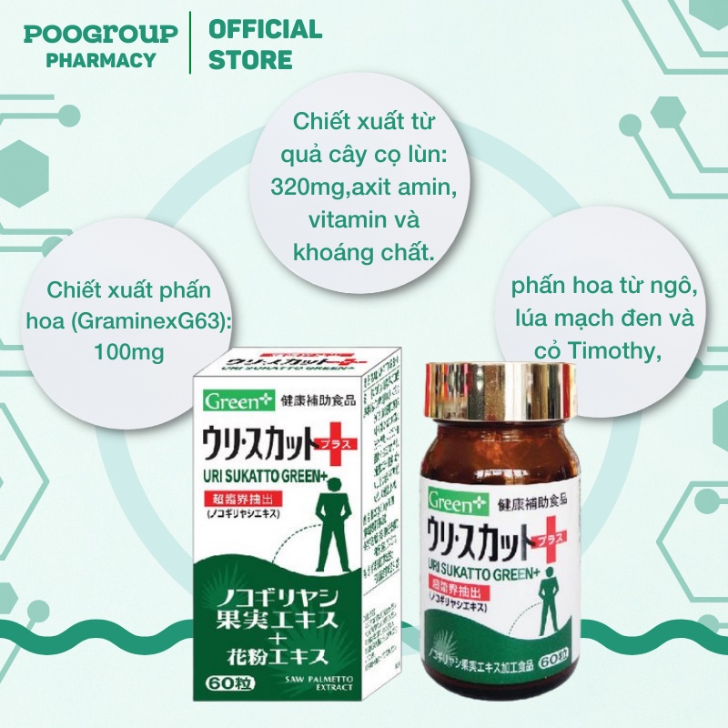Viên uống Uri Sukatto Green Plus Hỗ trợ tăng cường sinh lực phái mạnh