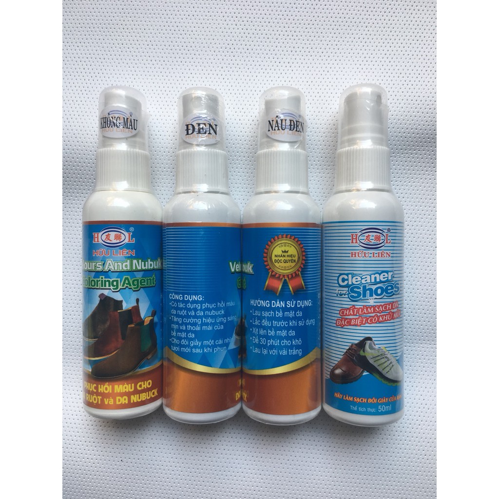 Xi Đánh Giày Hữu Liên 50ml (Không Màu,Đen,Nâu Đen) + Chai Khử Mùi