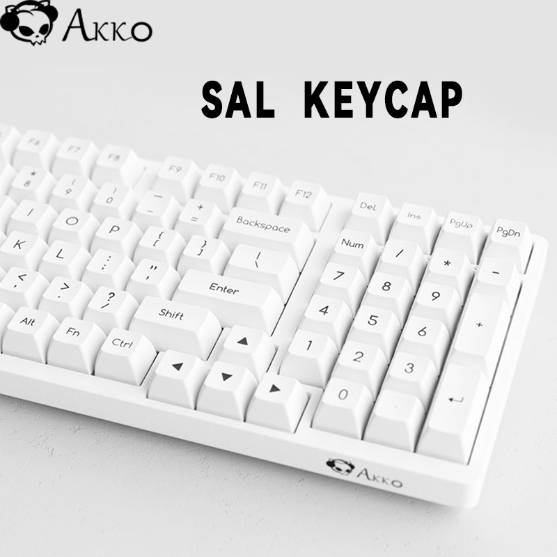 Bộ nút bàn phím cơ AKKO SAL màu trắng / đen bằng ABS chụp kép thông dụng