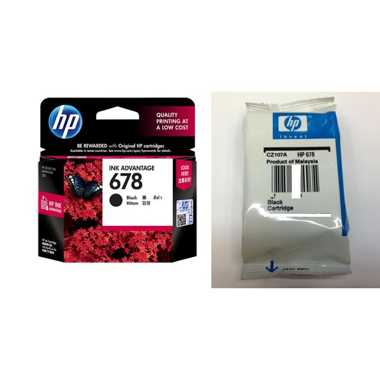 Mực In Phun HP 678 - Đen  dùng cho HP DeskJet 1015 / 1515 / 2515 / 2645 / 3515 / 3545/ 4515 - Hàng HP Việt Nam