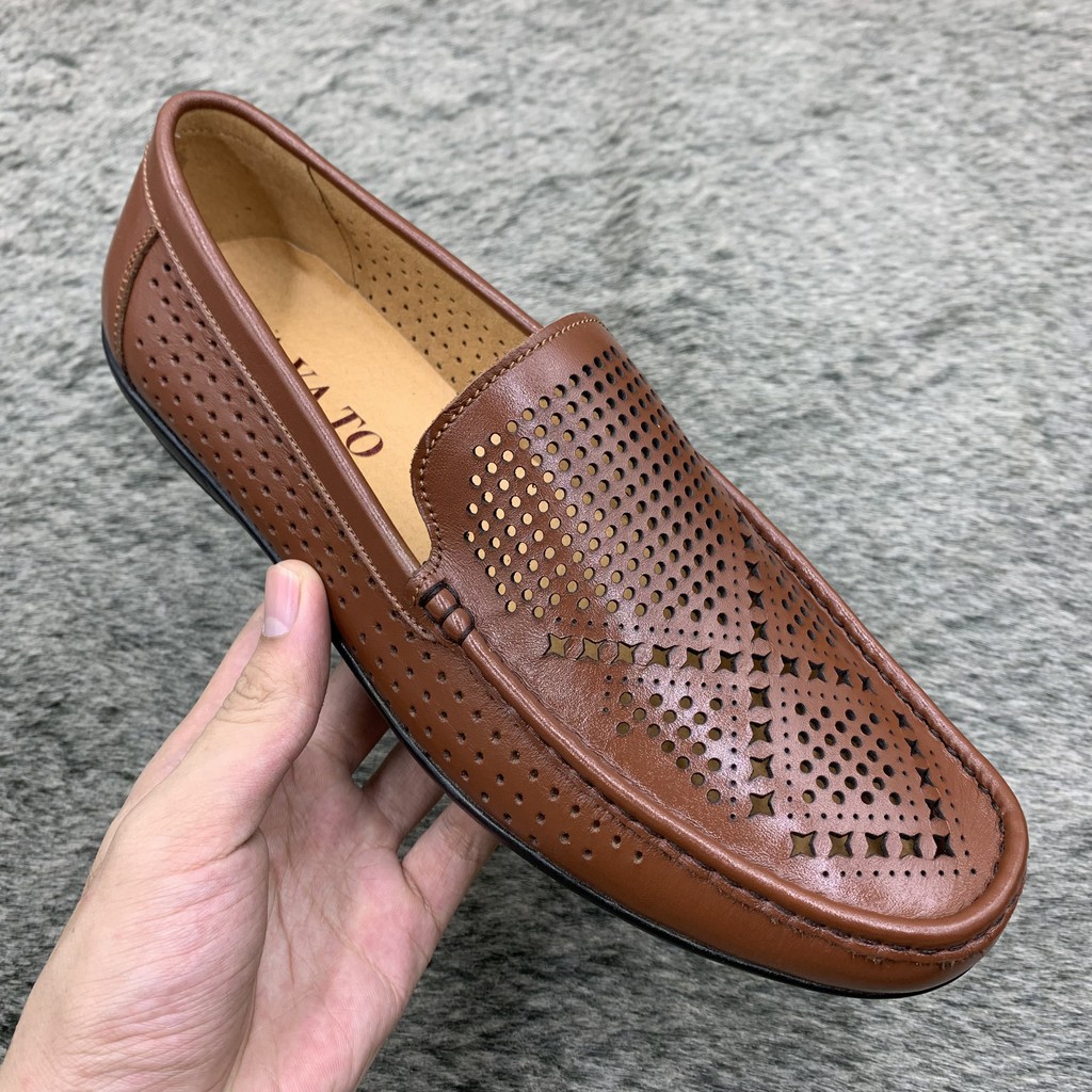 Giầy lười hè nam đục lỗ siêu thoáng
