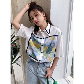 Áo sơ mi ulzzang Boudoir nghệ thuật phá cách