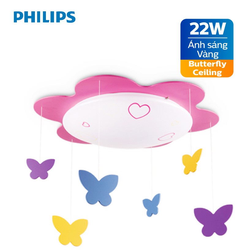 Đèn trần phòng trẻ em Philips LED Butterfly 77500 22W