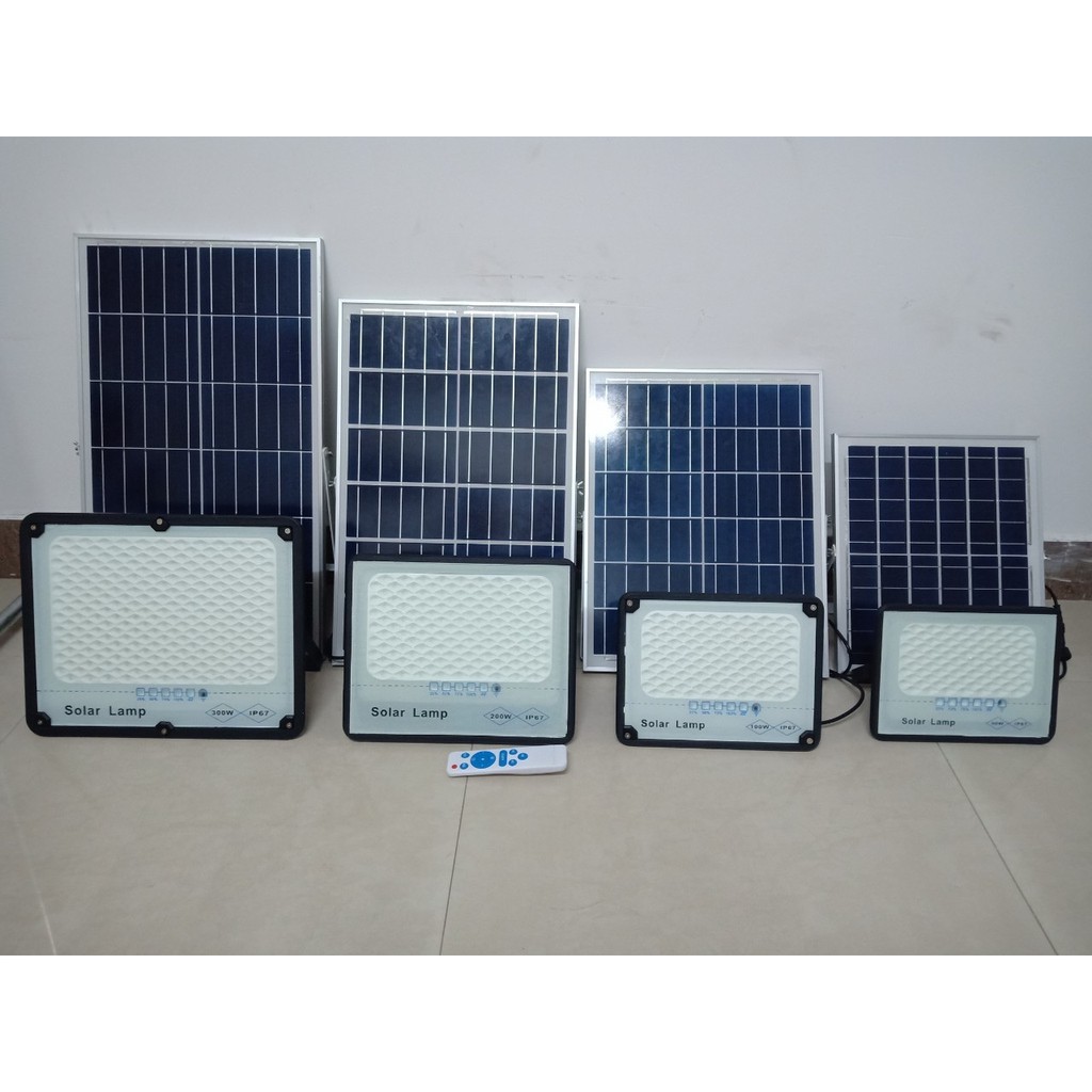 Đèn Năng Lượng Mặt Trời Solar Lamp 50W-100W-200W-300W- Đèn Chống Lóa | BẢO HÀNH 2 NĂM | - Có Remote, cảm biến tự động