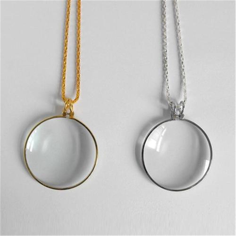 Dây chuyền mặt kính lúp phóng 6x độc đáo