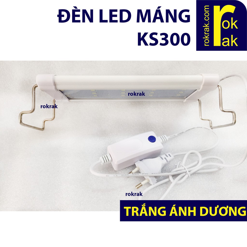 GIÁ SỈ-Đèn LED máng VipSun KS-300 cho bể cá, hồ thủy sinh size 30-35cm