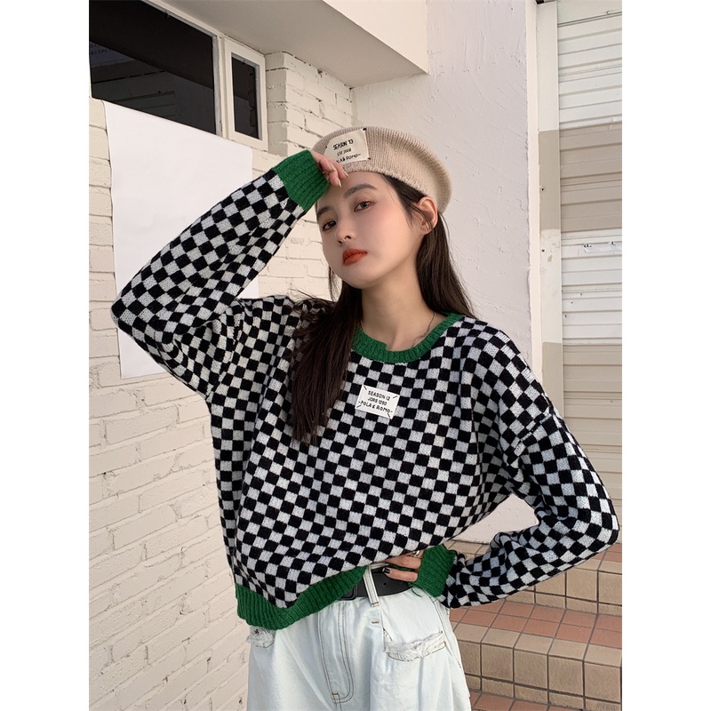 NRVP Áo Sweater Dệt Kim Dài Tay Thiết Kế Mới Thời Trang Theo Phong Cách Hàn Quốc Cho Nữ