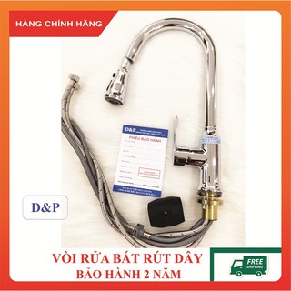 Vòi rửa bát rút dây đồng mạ crom hiện đại nhất