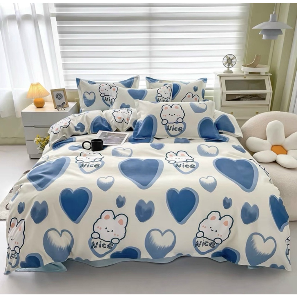 Bộ chăn phao ga gối poly cotton chăn bông dày,được chọn mẫu