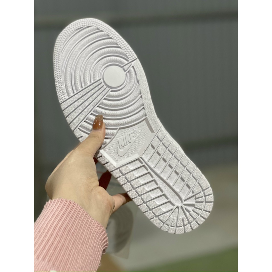 Giày Jordan cổ thấp, Jordan trắng, Jodan Full White logo Đen Hottrend dễ phối đồ cho nam nữ Full Box, Bill