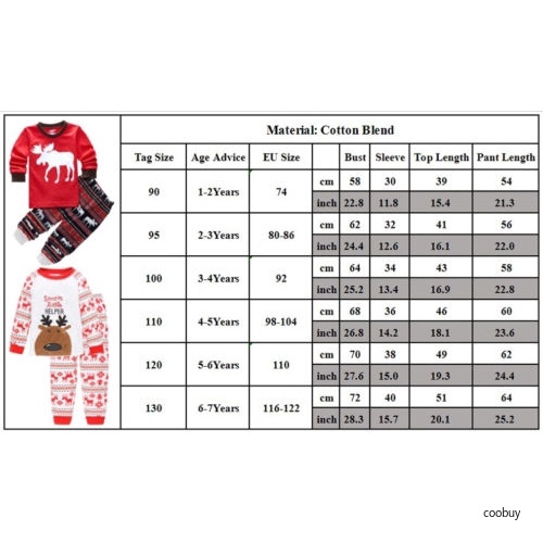 Bộ đồ ngủ phong cách Giáng sinh đáng yêu cho trẻ em