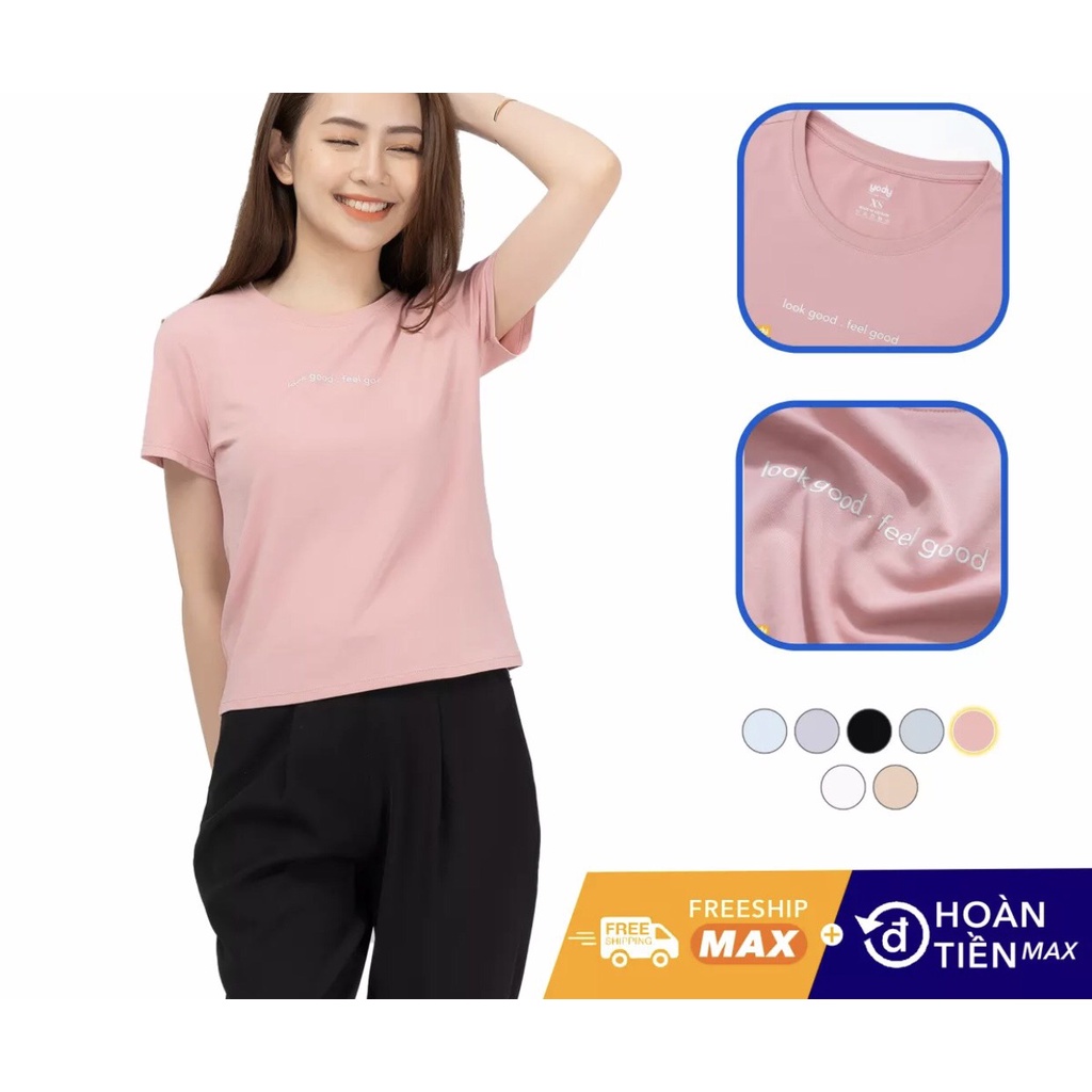 Áo phông nữ  cổ tròn form rộng vải cotton thoáng mát