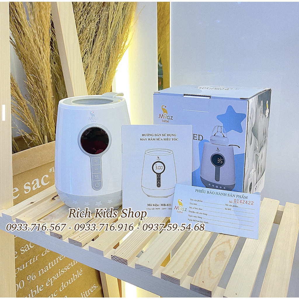 Máy hâm sữa siêu tóc MB021 Moazbebe