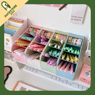 Kệ đựng đồ dùng học tập, hộp đựng bút để bàn, ống bút để bàn dùng cho văn phòng phẩm wahi sticker bullet journal