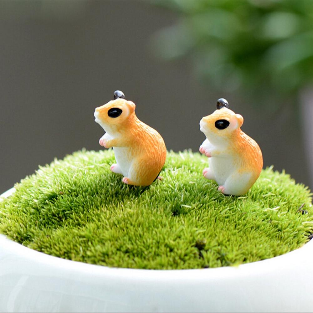Mô Hình Chuột Hamster Mini Bằng Nhựa Resin Trang Trí Sân Vườn