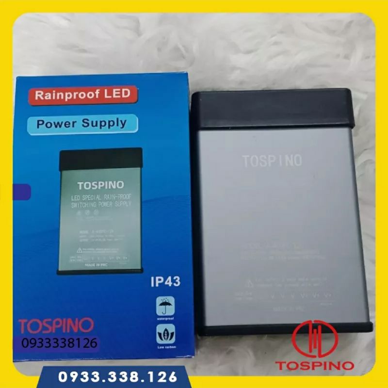 Nguồn ngoài trời chuyển đổi điện 220VAC ra 12VDC 33A loại tốt chuyên dùng cho công trình thương hiệu TOSPINO