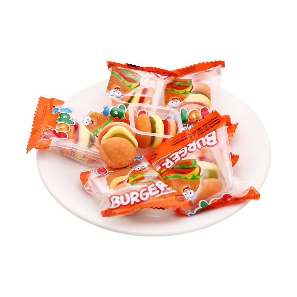 Kẹo Dẻo YuPi Burger 96gr Gồm Nhiều Lớp Kẹo Dẻo Nhiều Màu Sắc