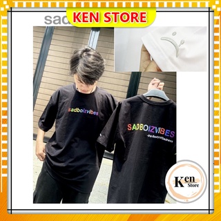 Áo phông sadboiz sadboizvibes 7 màu tay lỡ nam nữ form rộng , áo thun sadboiz nam nữ form rộng unisex Ulzzang