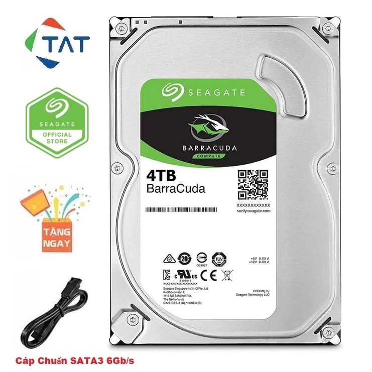 Ổ Cứng Seagate Barracuda 3.5inch 6TB 4TB 2TB 1TB SATA3 6Gb/s Chuyên Dùng Cho Camera Karaoke Máy Tính