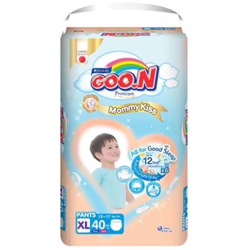 Tã Goo.N Mommy Kis dòng cao cấp mẫu dán và quần NB66/S62/M54/M56/L48/XL44/L44/XL40/XXL34/XXXL24