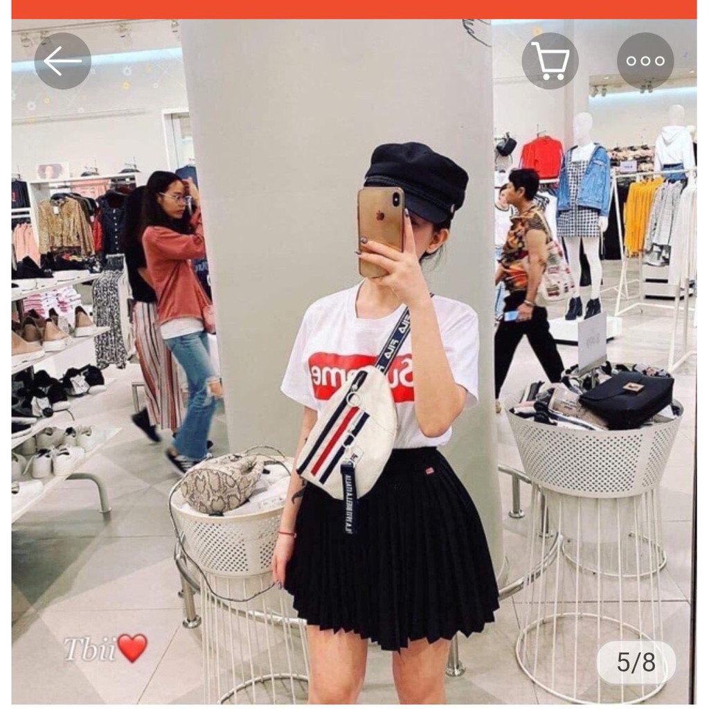 Chân Váy Đen Xếp Ly Cạp Cao Có Quần Bảo Hộ Free Size Dưới 48kg | BigBuy360 - bigbuy360.vn