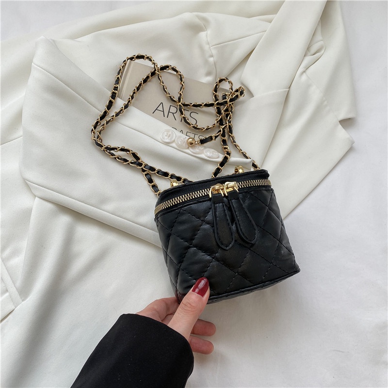 Thời Trang Túi Xách Thêu Họa Tiết Hình Thoi Phong Cách retro Cho Nữ