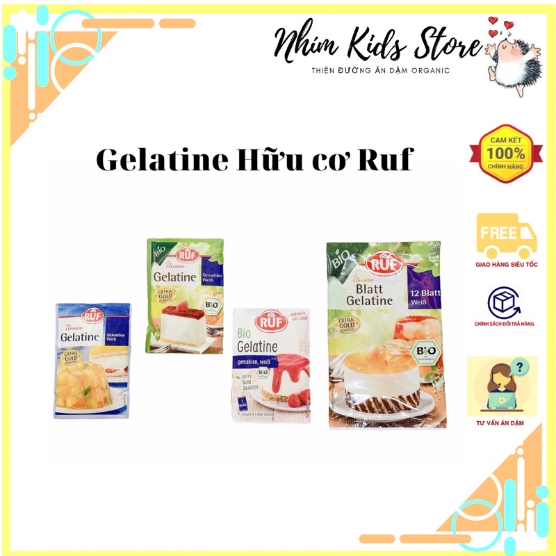 Bột Gelatine Hữu cơ 9g