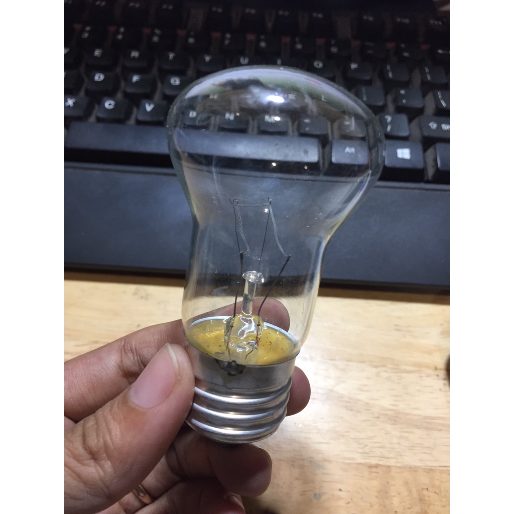 Bóng đèn sợi đốt 60W đui E27, ánh sáng vàng dùng cho đèn học, sưởi ấm