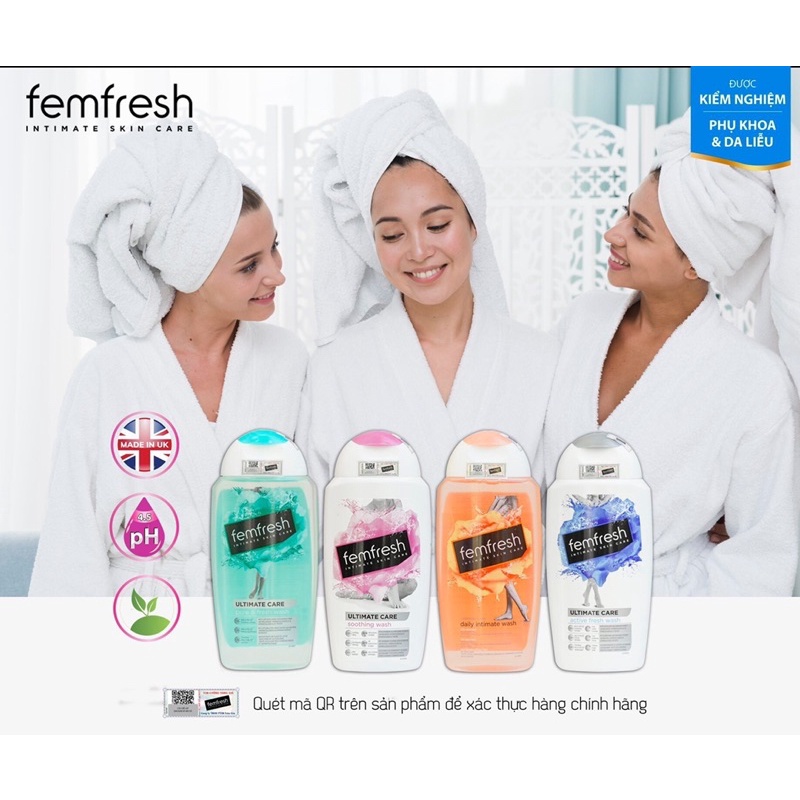 Dung Dịch Vệ Sinh Femfresh 250ml CHÍNH HÃNG UK