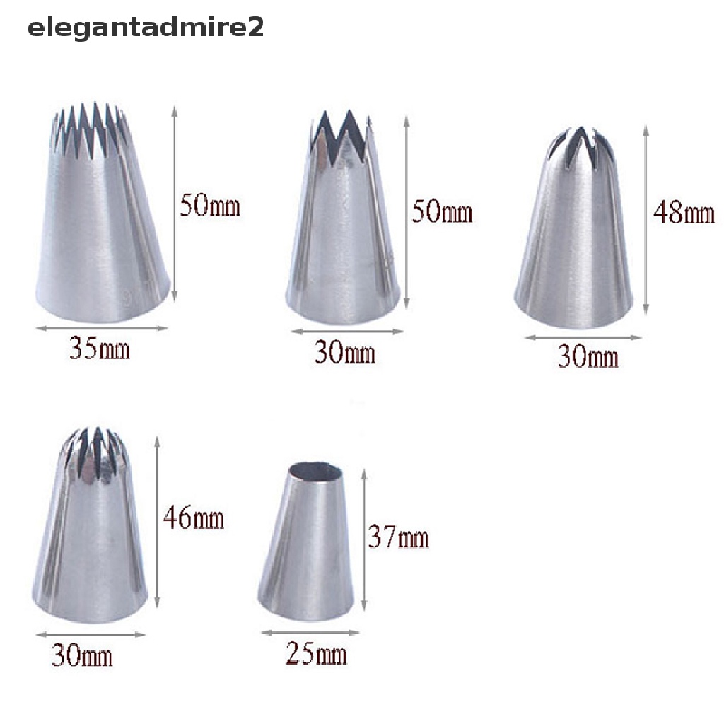 [gant] 5pcs Large Russian Icing Piping Pastry Nozzle Tips Cake Decorag Tool Nozzles .