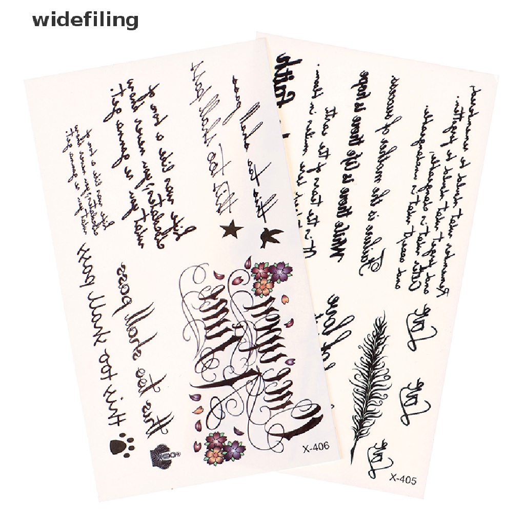 1 Hình Xăm Dán Tạm Thời Chống Nước Họa Tiết Chữ Tiếng Anh Độc Đáo