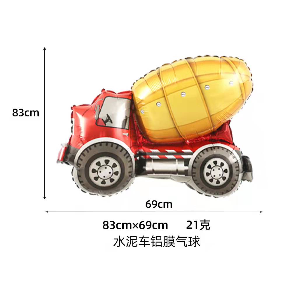 Bong Bóng Lá Nhôm Hình Xe Cần Cẩu Trang Trí Tiệc Sinh Nhật Chủ Đề Mới