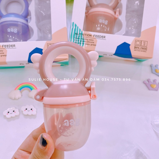 Túi nhai ăn dặm chống hóc AAG Hàn Quốc 4m+